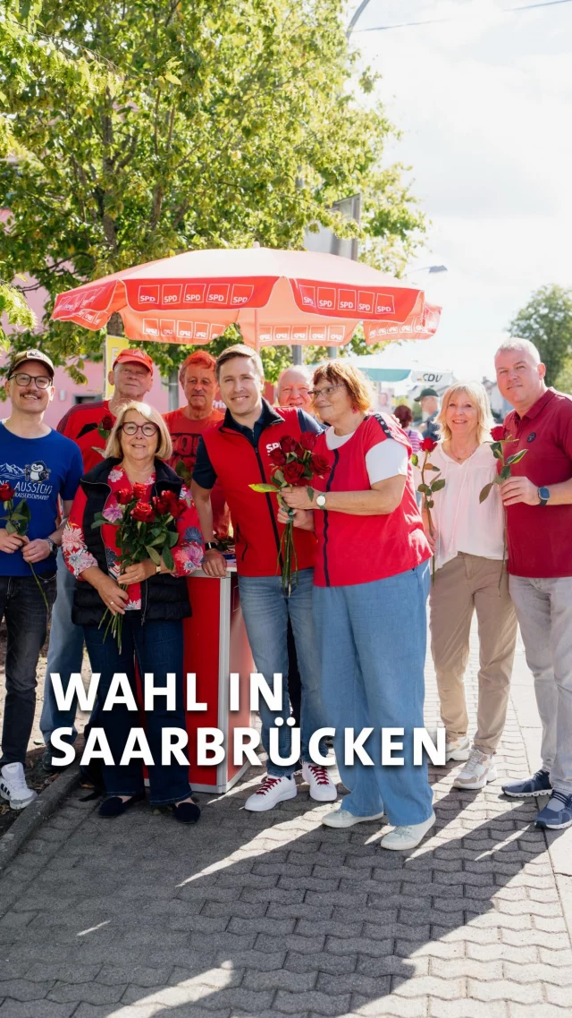 🌹♥️ Morgen wird gewählt!

Im Regionalverband Saarbrücken wird die Regionalversammlung neu gewählt. Und dabei geht es um vieles, was uns im Alltag ganz konkret betrifft: Kita-Plätze, Schulen, Jugend- und Seniorenhilfe und vieles mehr.

Deshalb ist es nicht egal, wer dort den Ton angibt und Verantwortung übernimmt.

Dafür gehen wir raus und reden, reden, reden – heute an ganz vielen Orten im gesamten Regionalverband Saarbrücken. Für eine starke SPD und eine starke Region! 🌹
